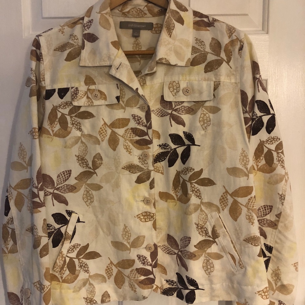 Croft & Barrow, Printed Cotton & Linen Jacket